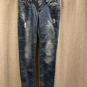 PARIS BLUES Womens Distressed Jeans Size 5 See Pics For Measurements And Details